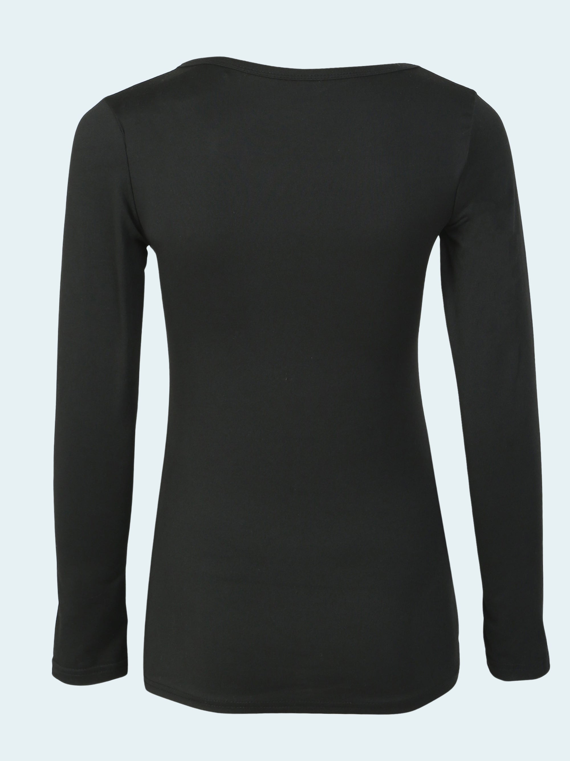 Black long-sleeve shirt on a white background