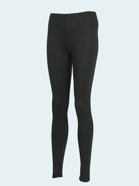A  black women's base layer bottoms, designed for thermal insulation.