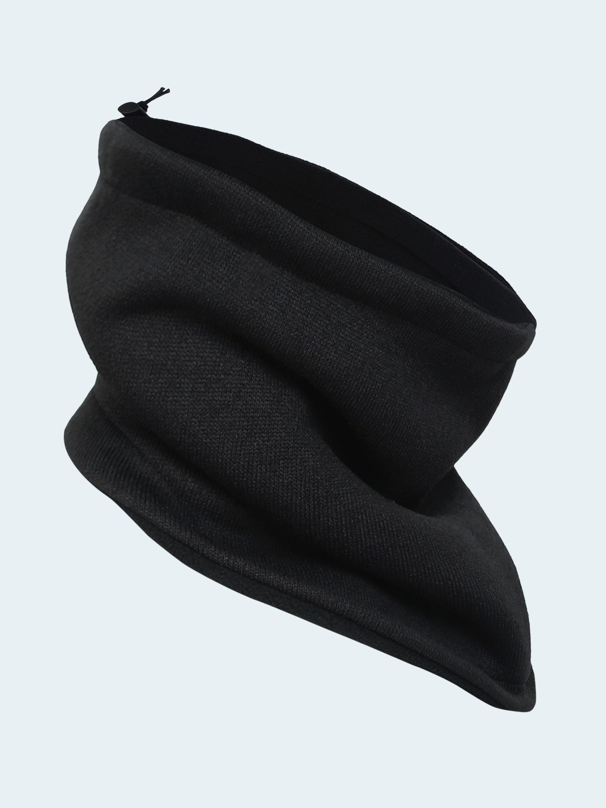 Black neck gaiter on a white background