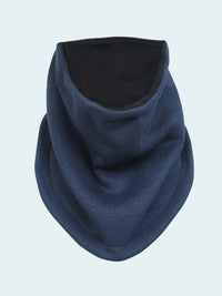 Blue neck warmer on a white background