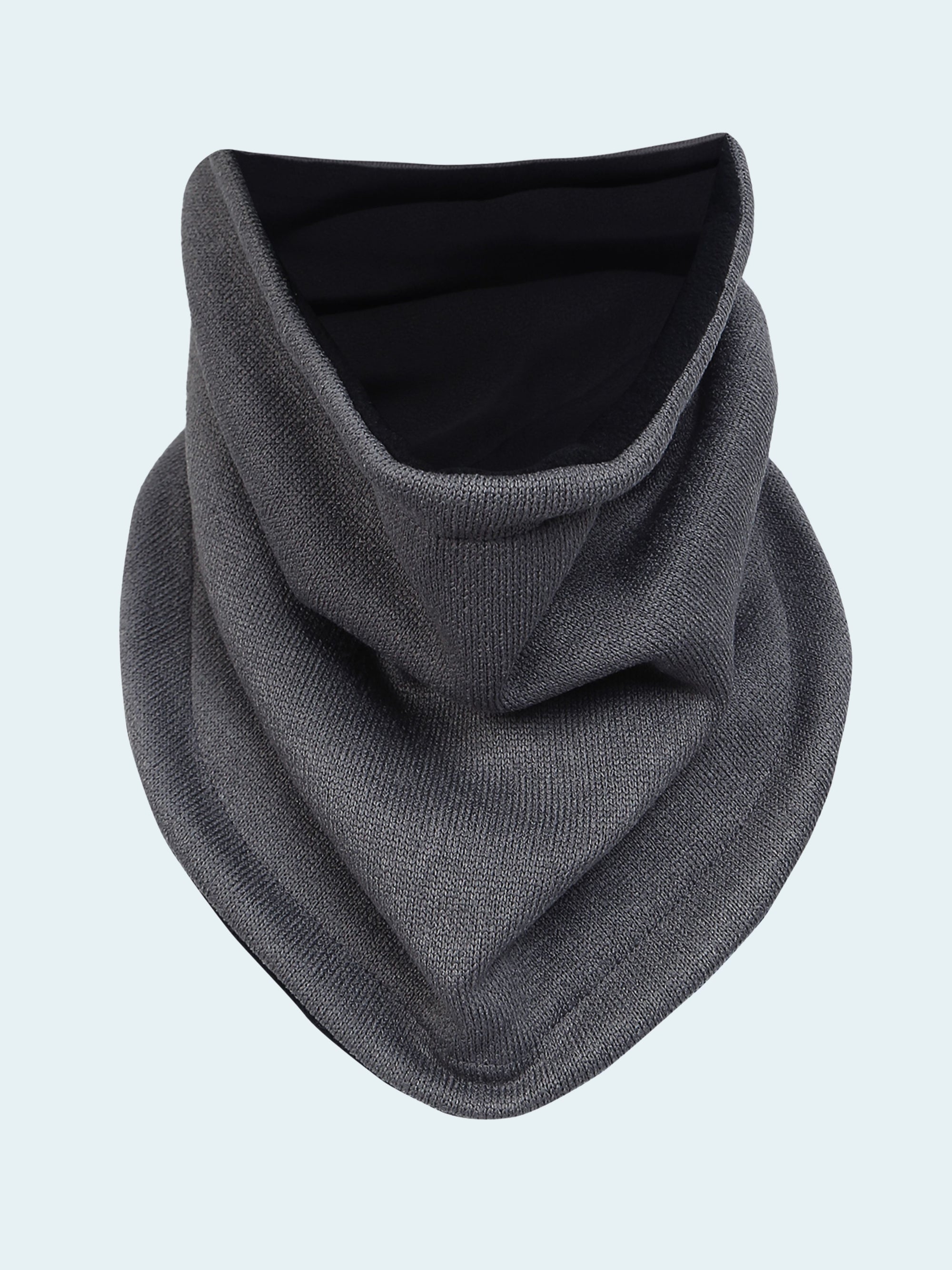 Gray neck warmer on a white background
