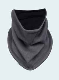 Gray neck warmer on a white background