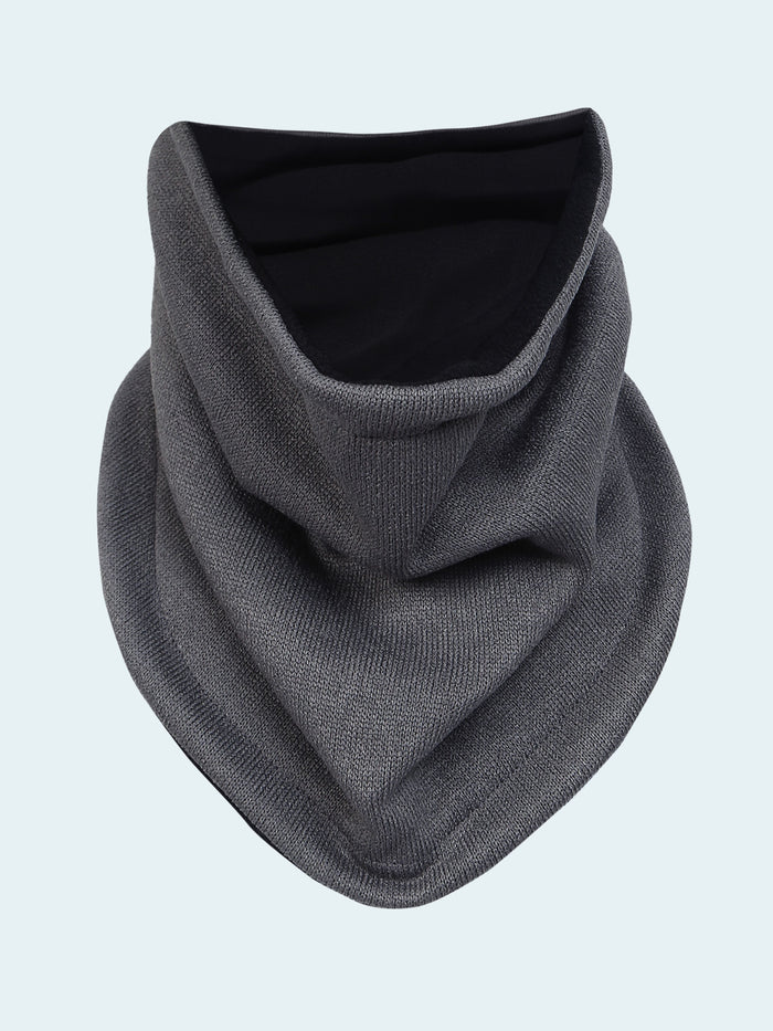 Gray neck warmer on a white background