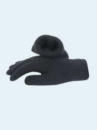 Dark gray glove on a white background