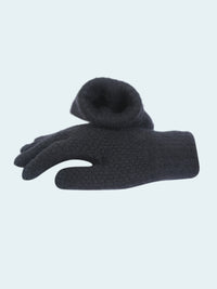 Dark gray glove on a white background