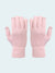Pair of pink gloves on a white background