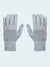 Pair of gray gloves on a white background