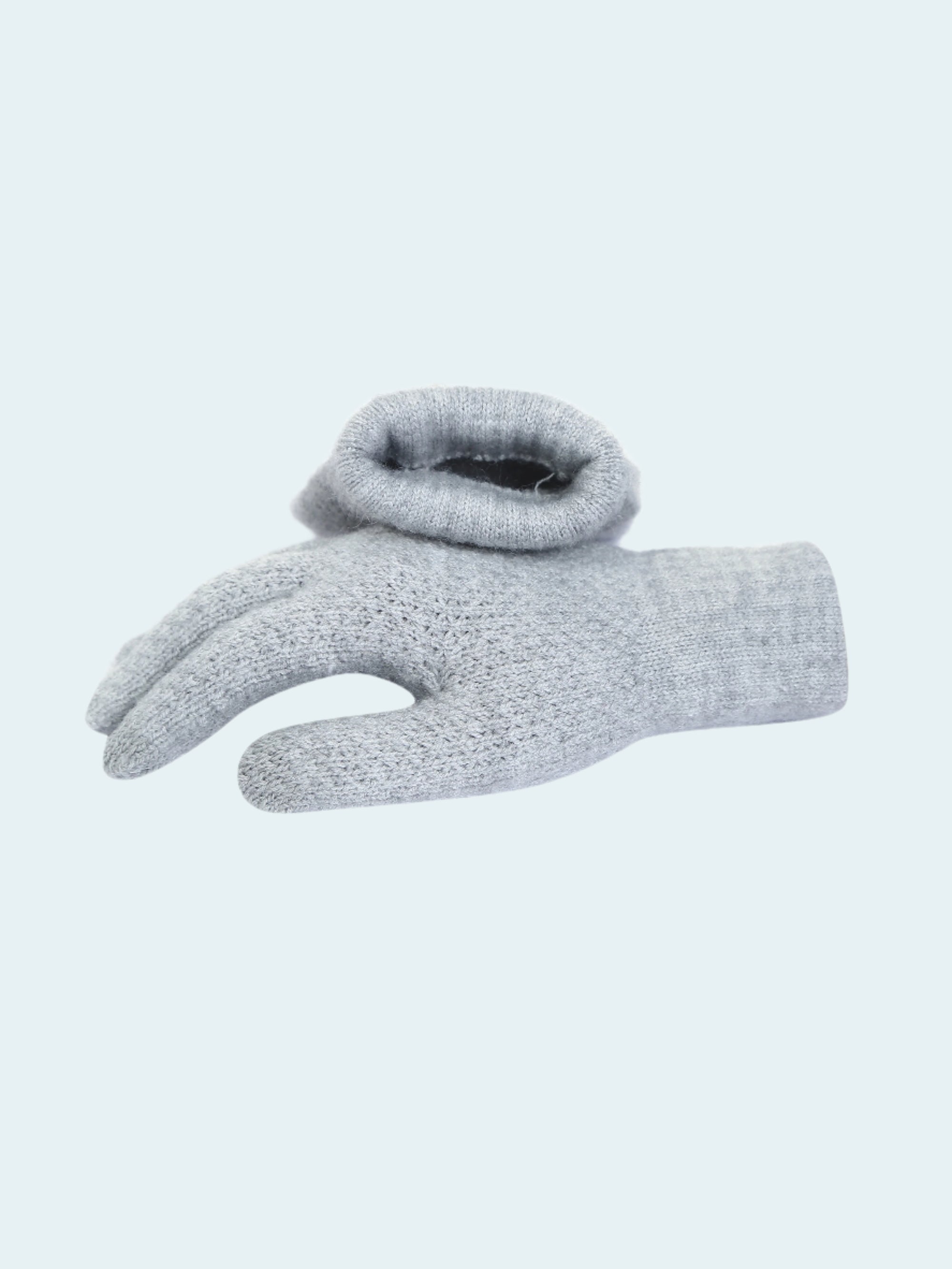 Gray glove on a white background