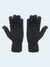 Pair of black gloves on a white background