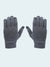 Pair of gray gloves on a light blue background