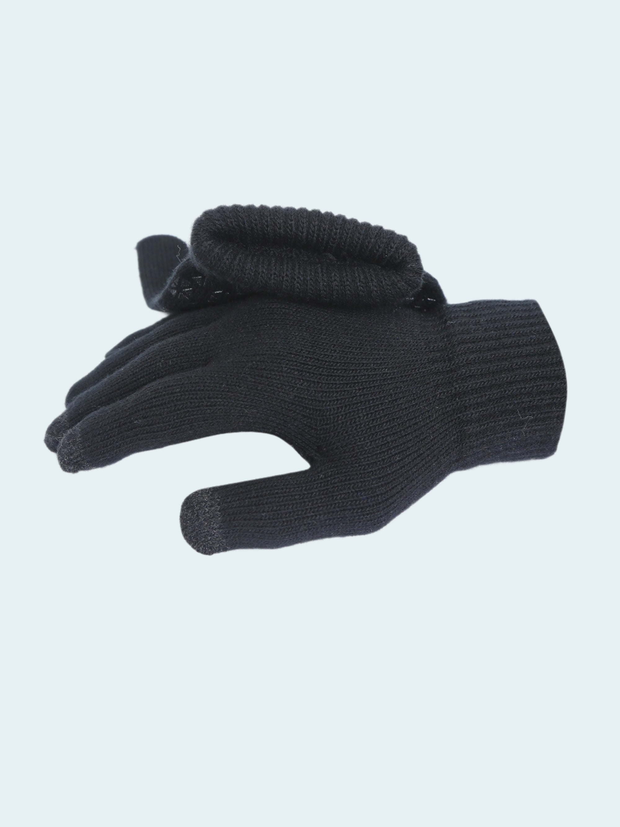 Black glove on a white background