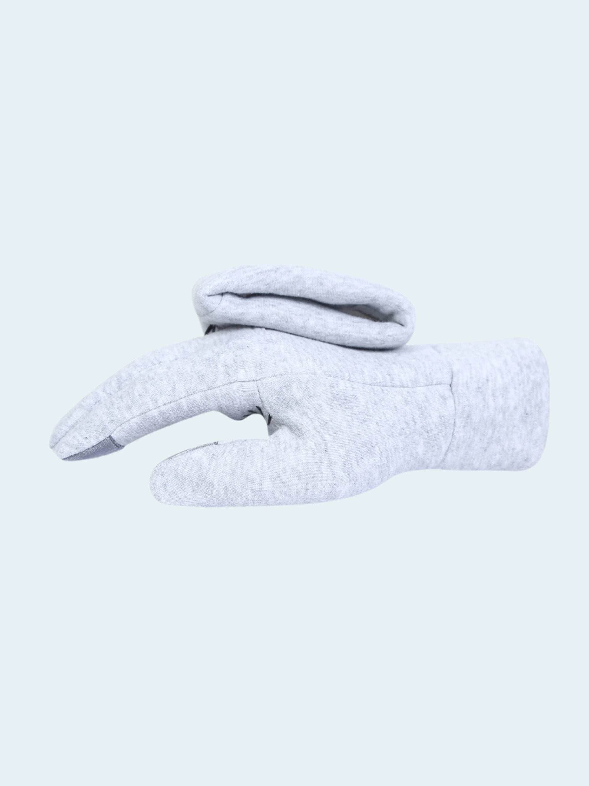 Gray glove on a white background