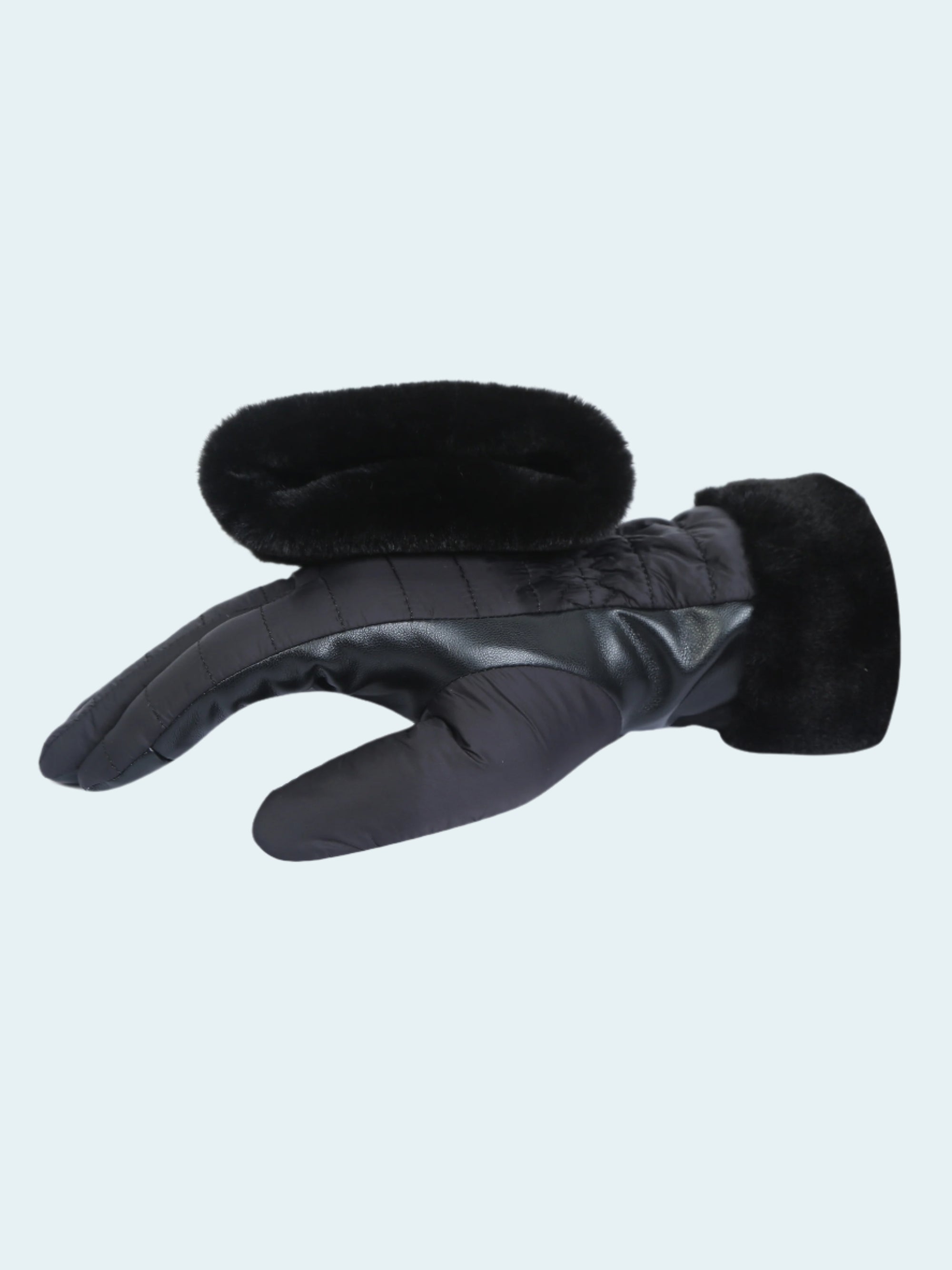 Black glove on a white background