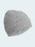 Gray knit beanie on a white background