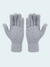 Pair of gray gloves on a light gray background