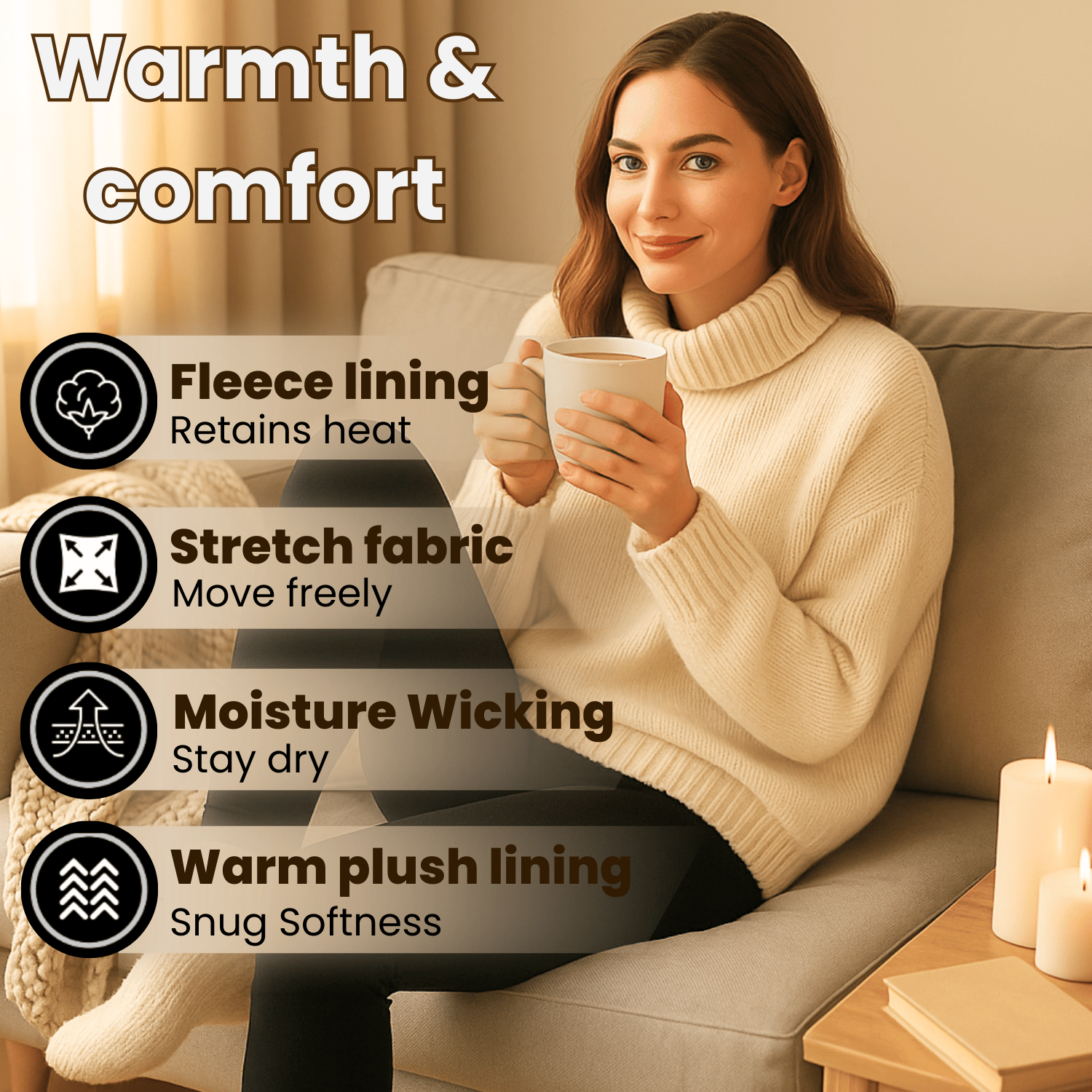 Women's 2 Pack Thermal Brushed Leggings